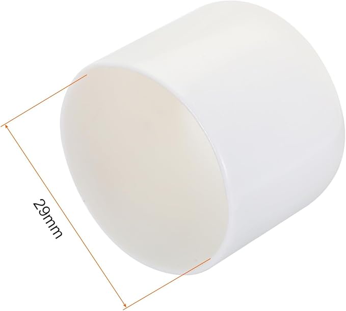 uxcell 20pcs Rubber End Caps 29mm ID Vinyl Round Tube Bolt Cap Cover Screw Thread Protectors White