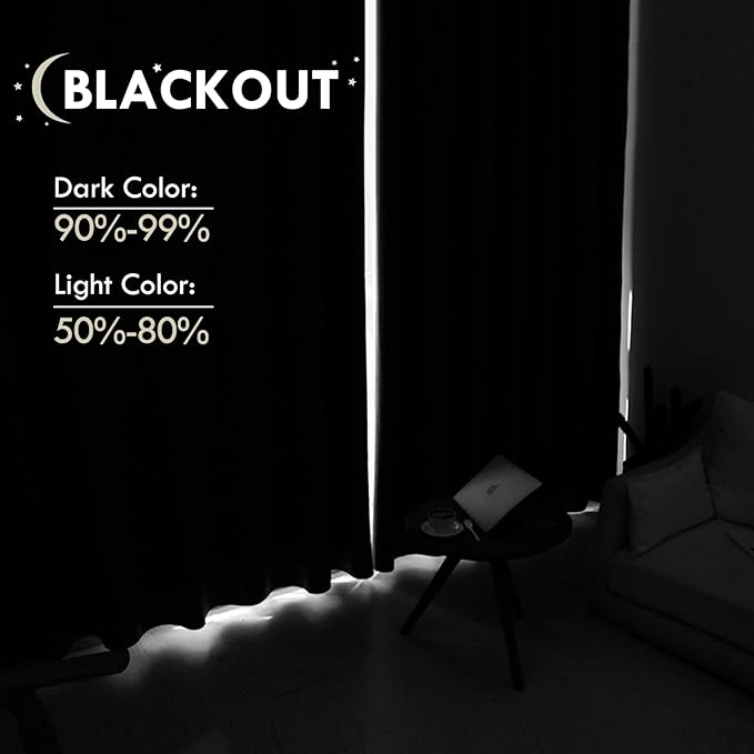 DWCN Christmas Burgundy Room Darkening Blackout Curtains - Thermal Insulated Privacy Energy Saving Window Curtain Drapes 38 x 54 inch Length, Set of 2 Bedroom Living Room Curtains