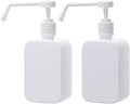 Pump Bottles Dispenser 16.9oz/500ml, 2 Pack Empty Plastic Lotion Shampoo Bottles, Refillable Hand Soap Wash Bottles for Cleaning Solution, Plants