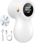 𝗥𝗲𝗰𝗵𝗮𝗿𝗴𝗲𝗮𝗯𝗹𝗲 Fabric Shaver, coldSky Lint Remover for Clothes with 3 Replaceable Blades, Electric Lint Shaver with Digital Display, 3-Speeds Defuzzer for Removing Fuzz and Pill from Sweater