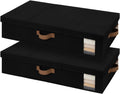 StorageWorks 2-Pack Large Under Bed Storage Bins with Lids, Underbed Storage Containers with Handles and Label Holder, Closet Organizer for Clothes, Blankets, Sweater