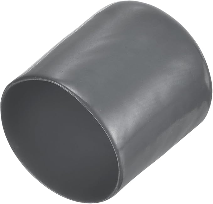 uxcell 20pcs Rubber End Caps 28mm ID Vinyl Round Tube Bolt Cap Cover Thread Protectors Dark Grey