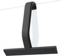 dancemoon JustHang Shower Squeegee for Glass Doors, All-One-Piece Silicone with Built-in Hook Design for Easy Hanging and Cleaning, 10 Inch Black