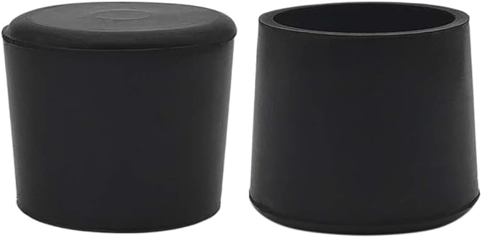 Flyshop Furniture Table Covers Non-Slip Heavy Duty Rubber Leg Tips Chair Leg Caps Floor Protectors Round Black 4PCS Size 38mm, 1-1/2"