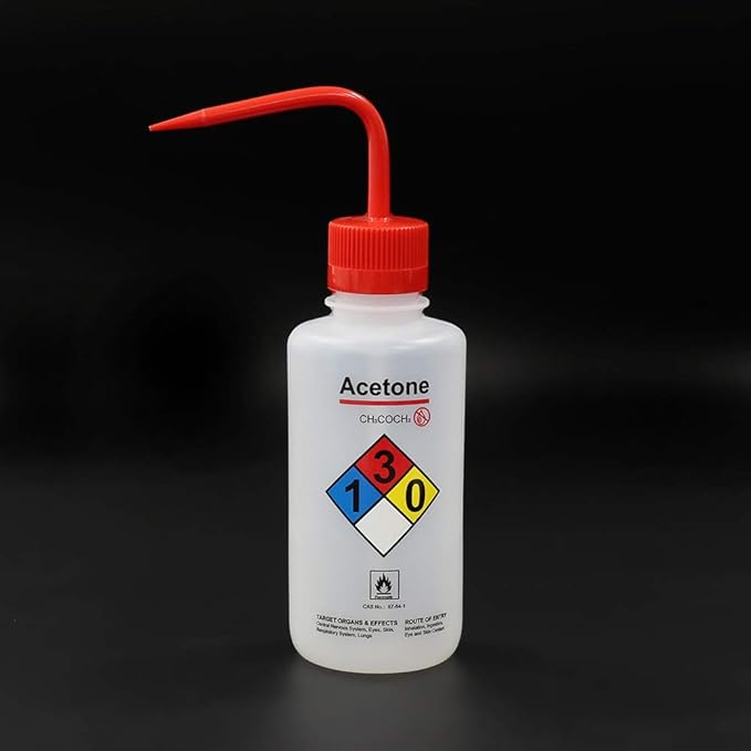 2pcs of Safety Wash Bottles, Vol.500ml 17oz, Acetone Wash Bottle, LDPE Material, LVM004