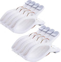 8 Pack Beach Towel Clips for Beach Chairs White Jumbo Size Towel Clamps Lounge Pool Chairs Plastic Clothes Pegs Hanging Clip Clamps Large for Cruise Vacation
