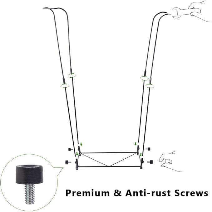 Trash Bag Holder, Metal Garbage Bag Holder, 30-45 Gallon Portable Trash Bag Holder Stand, Multi-use Leaf Bag Holder for Yard, Camping, Party, Wedding