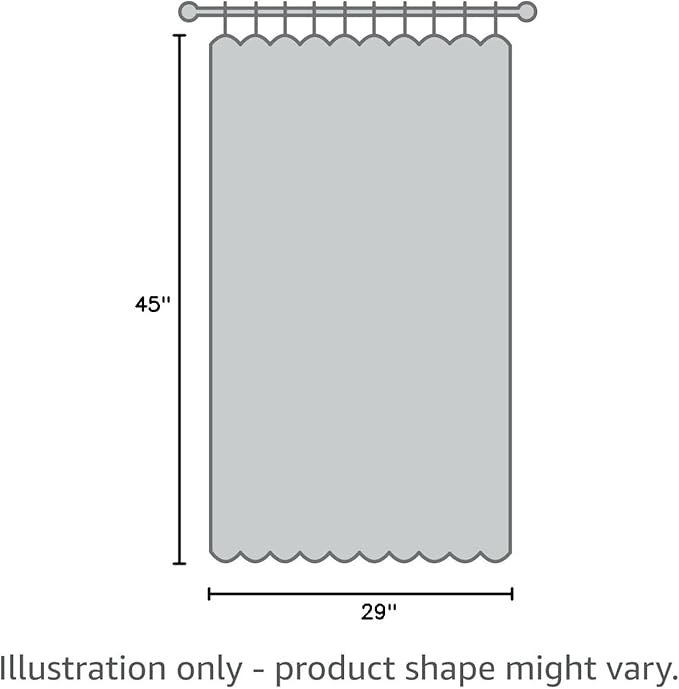 RYB HOME 45 inch Curtains for Kitchen Room Darkening Privacy Mini Curtain for RV Camper Bathroom Small Window, Width 29 x Length 45 inch, 2 Panels Set, Greyish White