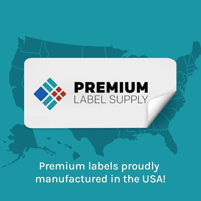 Premium Label Supply Glossy White Sticker Labels – 3" x 2" – (10 per Sheet) (Glossy White for Laser Only, 1,000 Labels)