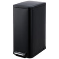 13.2 Gallon / 50L Kitchen Trash Can, Slim Stainless Steel Garbage Can with Removable Inner Bucket, Fingerprint-Proof Step Rubbish Bin with Soft-Close Lid for Narrow Space, Black