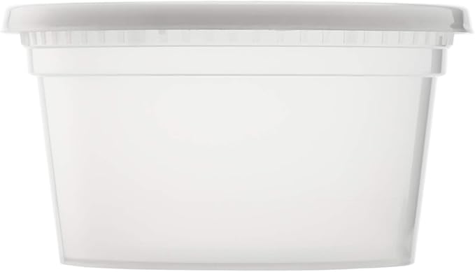 Karat [12oz - 240 ct] Clear PP Injection Molded Round Deli Containers with Lids (FP-IMDC12-PP)
