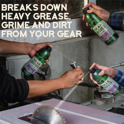 Gear Hugger Lubricant, Degreaser & Rust Remover - Eco-Friendly (11 oz, Pack of 3), Garage Door Lubricant Spray, Heavy Duty Oven Cleaner & Rust Protection - Plant-Based, No Petroleum, No PTFE, Green