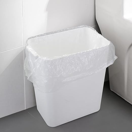 3-Pack 4.5 Gallon Trash Can Wastebasket, Garbage Container Bin, White
