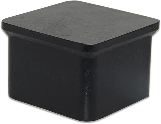 Flyshop Durable Non-Marking Silicone Chair Leg Caps Tips Floor Protectors Square Furniture Table Leg Covers, 20pcs, Black, 50 mm x 50 mm, 2" x 2"