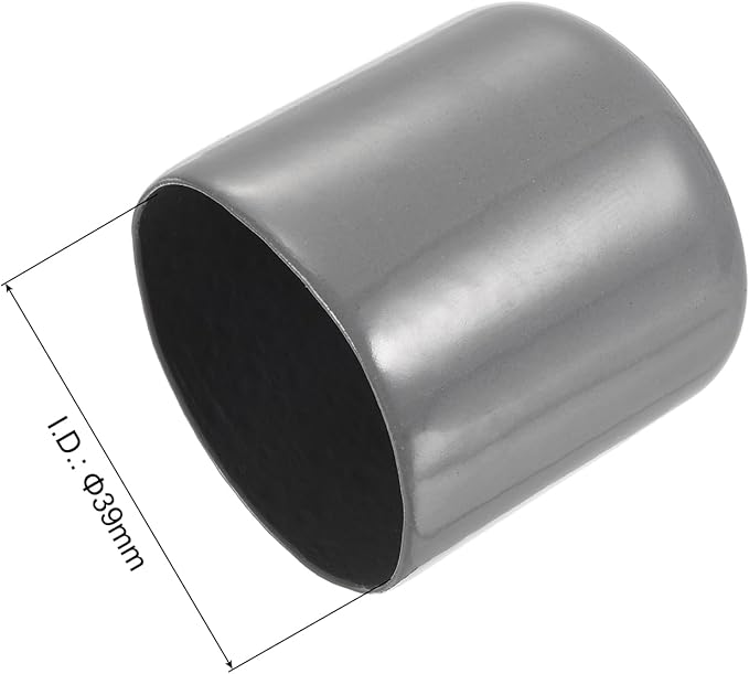 uxcell 20pcs Rubber End Caps 39mm ID Vinyl Cap Cover Screw Protectors Dark Grey