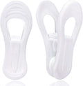 White Hanger Clips 60 Pack, Multi-Purpose Plastic Hangers Clips Perfect for Plastic Velvet Hangers, Clothes Pins Finger Clip for Skirt Pants