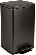 SIMPLI-MAGIC 13.2 Gallon (50L) Step Trash Can – Kitchen Garbage Can with Slow-Close Lid – Odor Control, Hands-Free, Easy to Clean, Brushed Stainless Steel
