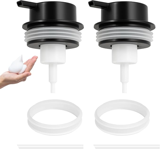 Foam Soap Dispenser Pump 2pcsHead Replacement Spare Plastic Pump Bathroom Countertop