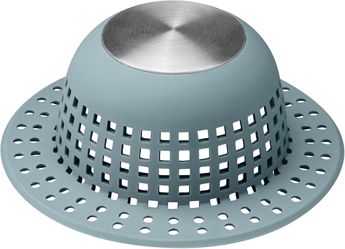 Shower Drain Hair Catcher, Bathtub Drain Cover Foldable Silicone Shower & Tub Protector for Pop-Up & Regular Drains