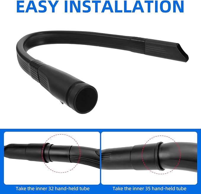 25 inch flexible vacuum hose tool accessory, suitable for all 1-1/4" or 1-3/8" inch (32mm - 35mm) vacuum cleaner flat nozzles