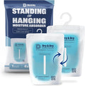 Dry & Dry 50 Packs Hybrid Moisture Absorbers & Musty Odor Eliminator Dehumidifier to Control Excess Moisture for Basements, Closets, Bathrooms, Laundry Rooms. Moisture Absorbers