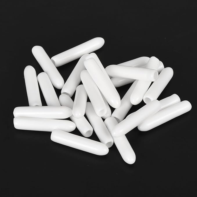 uxcell 20pcs Rubber End Caps 2mm ID Vinyl Round End Cap Cover Screw Thread Protectors White
