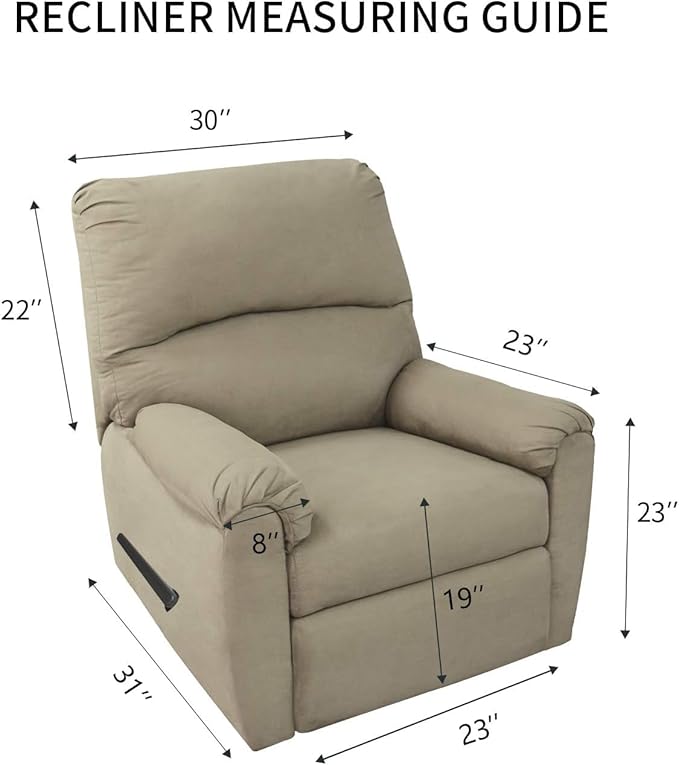 PureFit Reversible Quilted Sofa Cover, Water Resistant Slipcover Furniture Protector, Washable Couch Cover with Non Slip and Elastic Straps for Kids, Dogs, Pets (Recliner, Gray/Ivory)