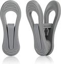 Tinfol 50pc Grey Plastic Hanger Clips, Strong Pinch Grip Finger Clips for Plastic Clothes Hangers, Multi-Purpose Hanger Clips