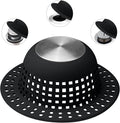 Shower Drain Hair Catcher, Bathtub Drain Cover Foldable Silicone Shower & Tub Protector for Pop-Up & Regular Drains
