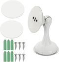 uxcell Magnetic Door Stopper, Stainless Steel Heavy Duty Door Holder, No Drilling Doors Knob Wall Protector with Self-AdhesiveTapes and Screws for Home Office Wall Floor Mounting, White