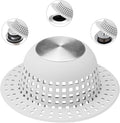 Shower Drain Hair Catcher, Bathtub Drain Cover Foldable Silicone Shower & Tub Protector for Pop-Up & Regular Drains