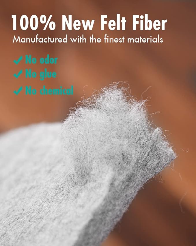Non Slip Rug Pad Gripper - 2x10 Feet 1/4” Extra Thick Felt Under Rug for Area Rugs and Hardwood Floors,Super Cushioned Non Skid Carpet Padding