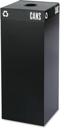 Safco Hallmark 2983BL Public Square Recycling Receptacle Base, 37-Gallon (Top Sold Separately), Black