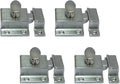 QCAA Traditional Large Oval Turn Cabinet Latch, Solid Brass, 2", for Cupboard & Other Furniture, Brushed Satin Nickel, 4 Pack, Made in Taiwan