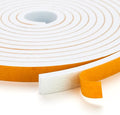 13 Feet Weather Stripping Door Seal, 1" Wide X 1" Thick Door Seal Strip High Density Foam Tape Adhesive Strip for Door Soundproofing,Window Insulation (1" x 1" x 13FT,White)