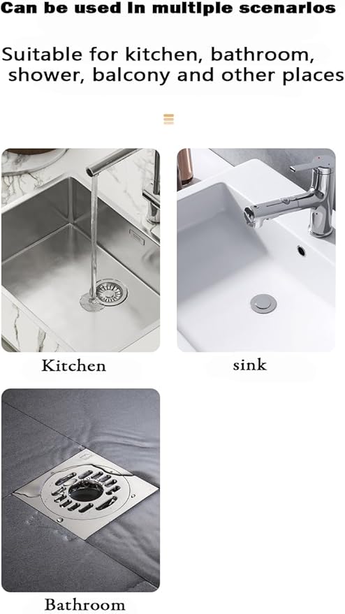 Drain Hair Catcher, Silicone Bathtub Drain Protector 2 Packs(White/Gray, Round)