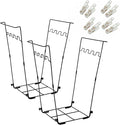 Garden Trash Bag Holder - Outdoor Leaf Bag Support Stand Multi-Use Metal Garbage Bag Holder Frame Holds 30-45 Gallons Bag for Leaves, Camping, Yard Weeding, Lawn Party(2PCS)
