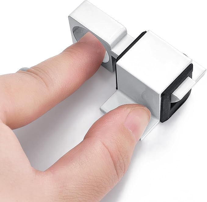 4 Packs Spring Door Lock, White Self-Closing Gate Latch with Aluminum Alloy, Security Latch for Windows, Cabinets & Gates