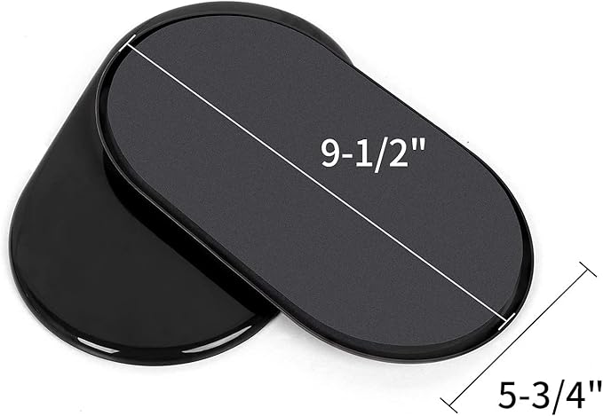 Reusable Large Furniture Sliders for Carpet, Furniture Movers Sliders, Carpet Movers Oval Heavy Duty Sofa Bed Table Desk Movers for Carpet –Quickly and Easily Move Any Item, Black (8 Pack)
