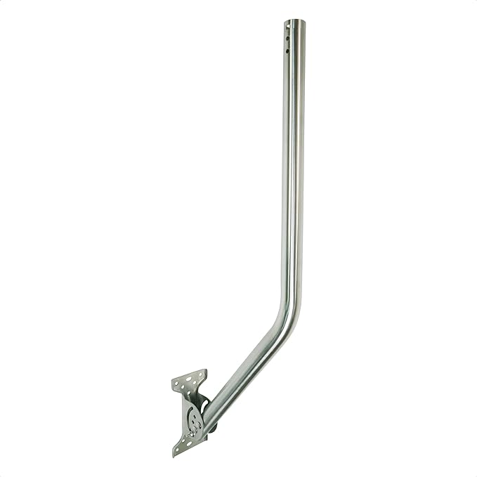 Proxicast Pro-Grade J-Max 100% Solid Stainless Steel Antenna Mount - Universal Outdoor Adjustable Pivot/Lock Bracket & J-Pipe Mast (1.5" x 36" Pole) for Wall, Eave or Roof Mounting (ANT-800-JP3-XL)