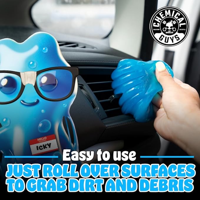 Chemical Guys Sticky Icky Car Cleaning Gel, Green Apple Scent - Detailing Gel for Vents, Keyboards, and More, 100g, 4 Pack