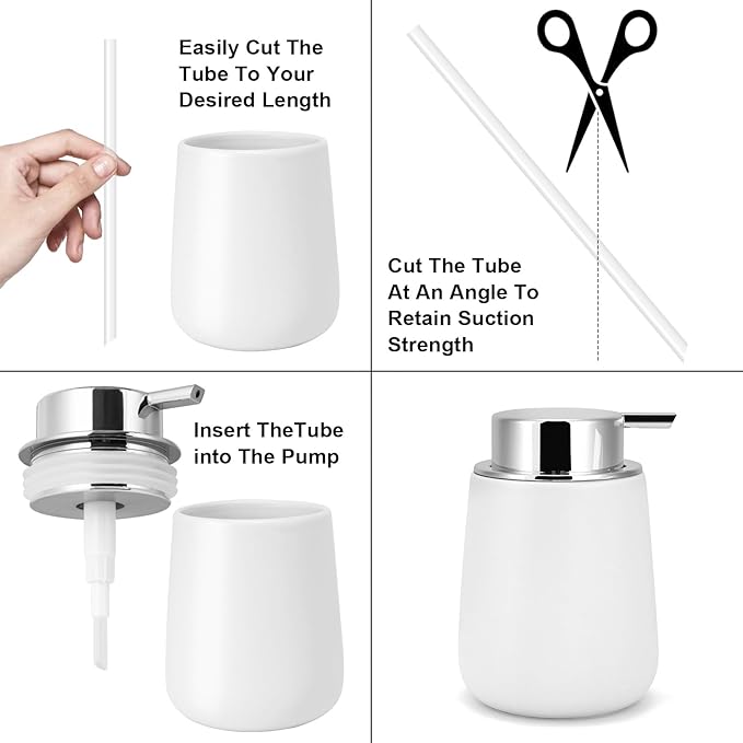 Liquid Soap Dispenser Pump 2pcsHead Replacement Spare Plastic Pump Bathroom Countertop