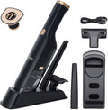 Handheld Vacuum Cordless, High Power Suction, USB Quick Charge, Car Vacuum Cleaner with Storage Dock, HEPA Filter, Lightweight Rechargeable Dust Buster with Crevice Tool & Pet Brush Hand Vac for Home