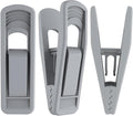 Hanger Clips Perfect for Velvet Hangers (Grey, 20 PCS), Strong Plastic Clips Pant Skirt Hanger Clips for Grey Flocking Felt Hangers