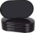 Ezprotekt 8 Pack Large Furniture Movers Sliders for Carpet, 9 1/2" x 5 3/4" Reusable Oval Furniture Moving Pads for Heavy Bed Sofa Fridge Couch Cabinet, Move Items Quickly and Easily (Black)