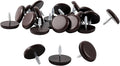 Furniture Glides Sliders-Furnigear PTFE (Teflon) Chair Leg Movers Sliders for Carpet and Hardwood Surface - Move Your Furniture Easily & Safely - Best Floor Protector (1-1/4", Brown-24pack)