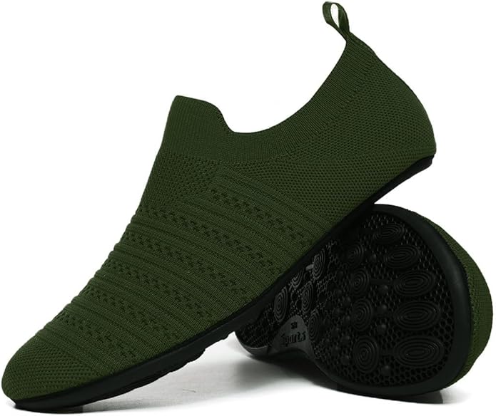 QZKDM Lightweight Slip on Grip Indoor House Slippers Barefoot Non Slip Home Exercise Yoga Shoes for Men Women