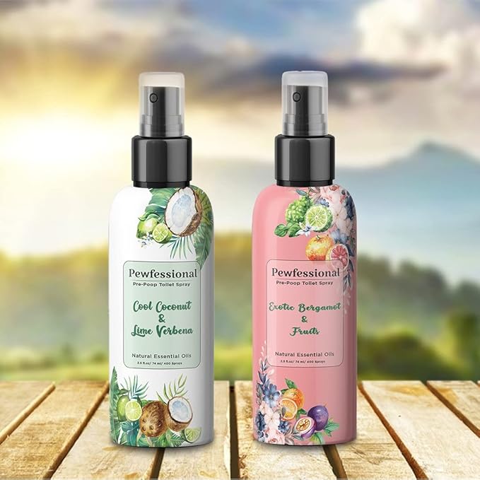 Poop spray for toilet, pre poo toilet spray bathroom odor eliminator and air freshener, 2.5 Ounce, 5 pack Travel Size