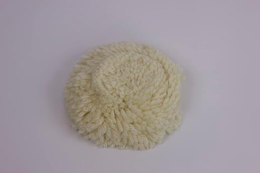 PMD Products 5pk 3" Inch (75MM) Buffer Polish Pads Long Natural Wool Hook and Loop Attached