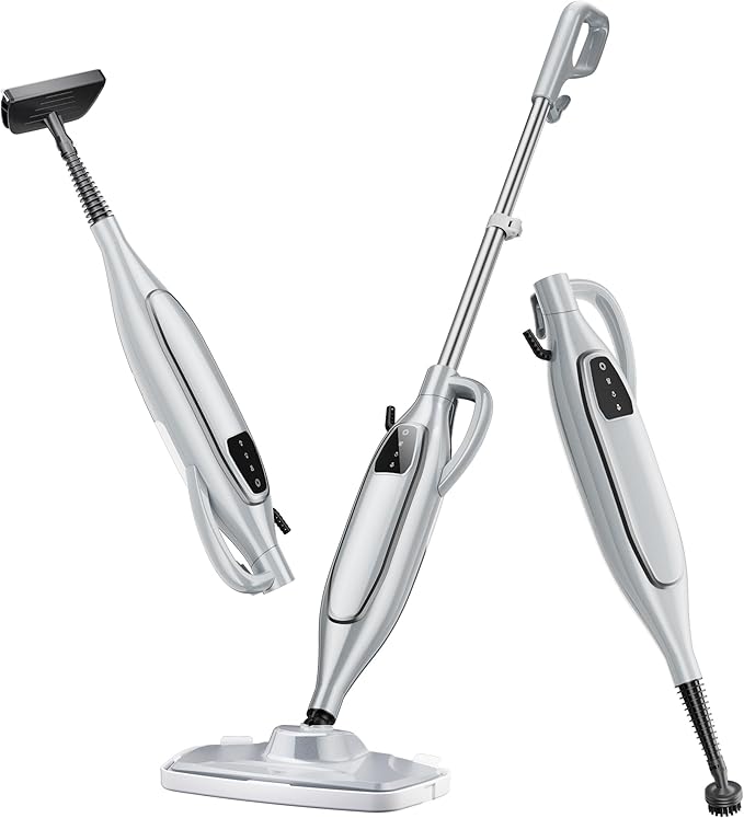 Steam Mop, 11-in-1 Powerful Steam Cleaner for Home with 11.8 OZ Water Tank & 23FT Power Cord, Handheld Detachable Steam Mops for Floor Cleaning MultiPurpose Steamer for Hardwood, Tile, Furniture